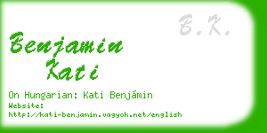 benjamin kati business card